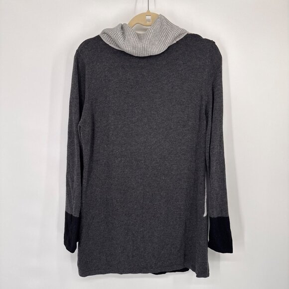 Grace Elements Womens Gray Black Colorblock Cowl Neck Sweater size large - Picture 10 of 12